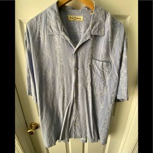 Tommy Bahama Large men’s silk Aloha print blue